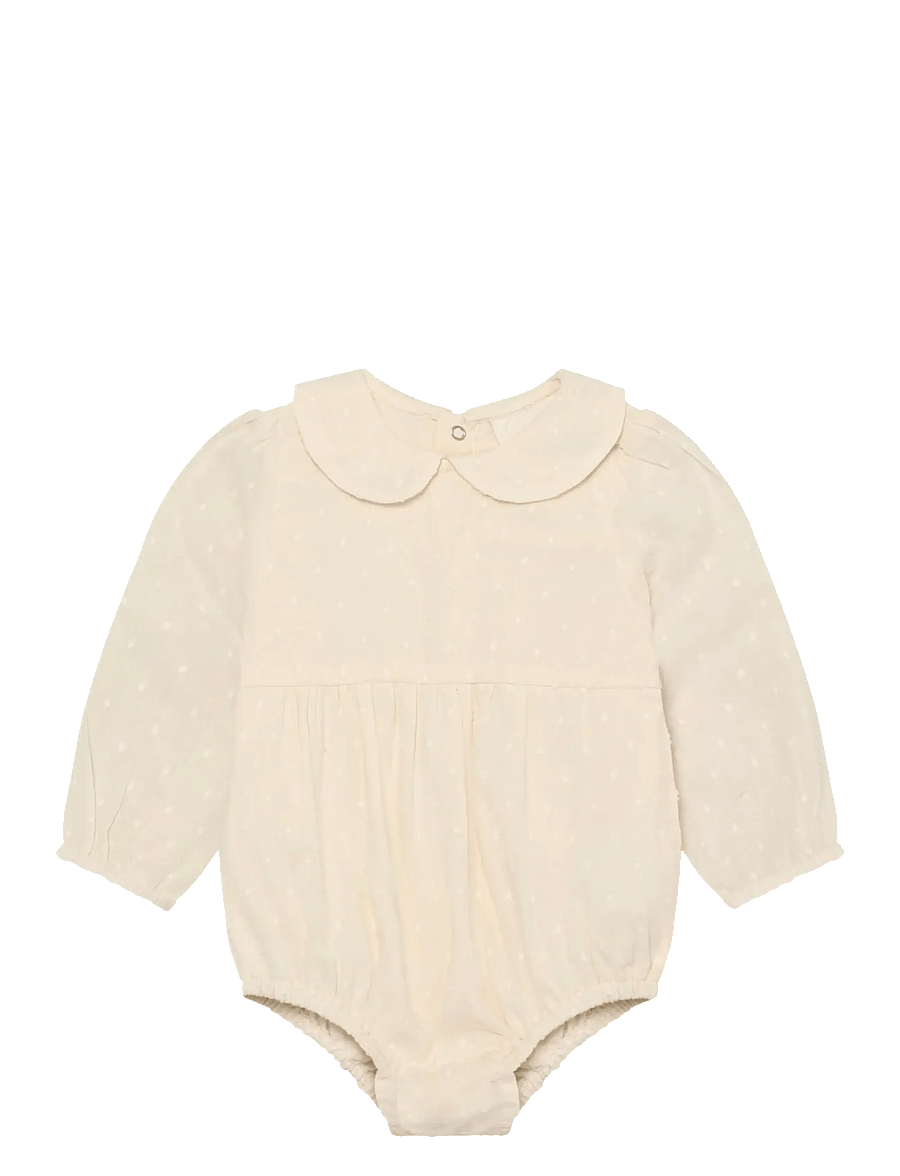 En Fant - Romper LS Dobby - långärmade bodysuits - eggnog - 0