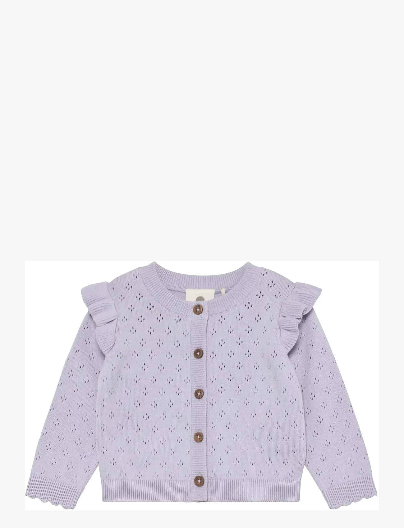 En Fant - Cardigan Knit - cardigans - purple heather - 0