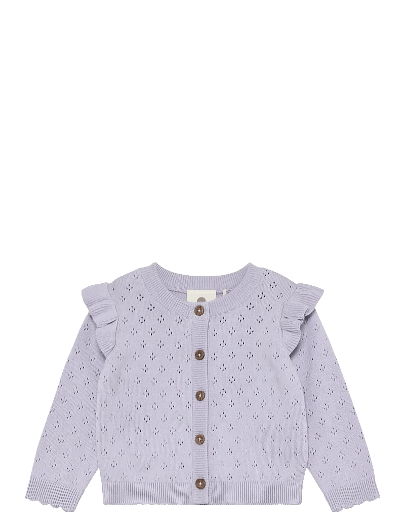 En Fant - Cardigan Knit - cardigans - purple heather - 0