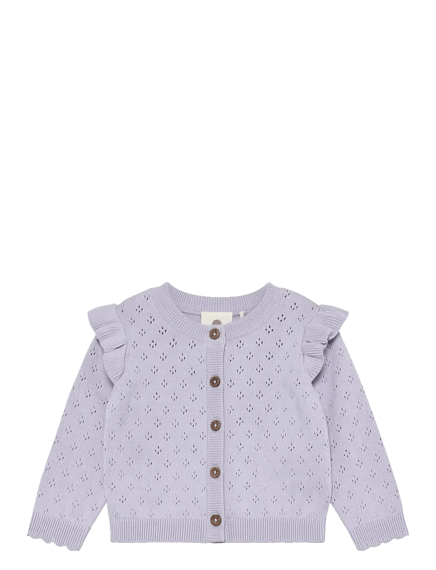 En Fant - Cardigan Knit - koftor - purple heather - 0