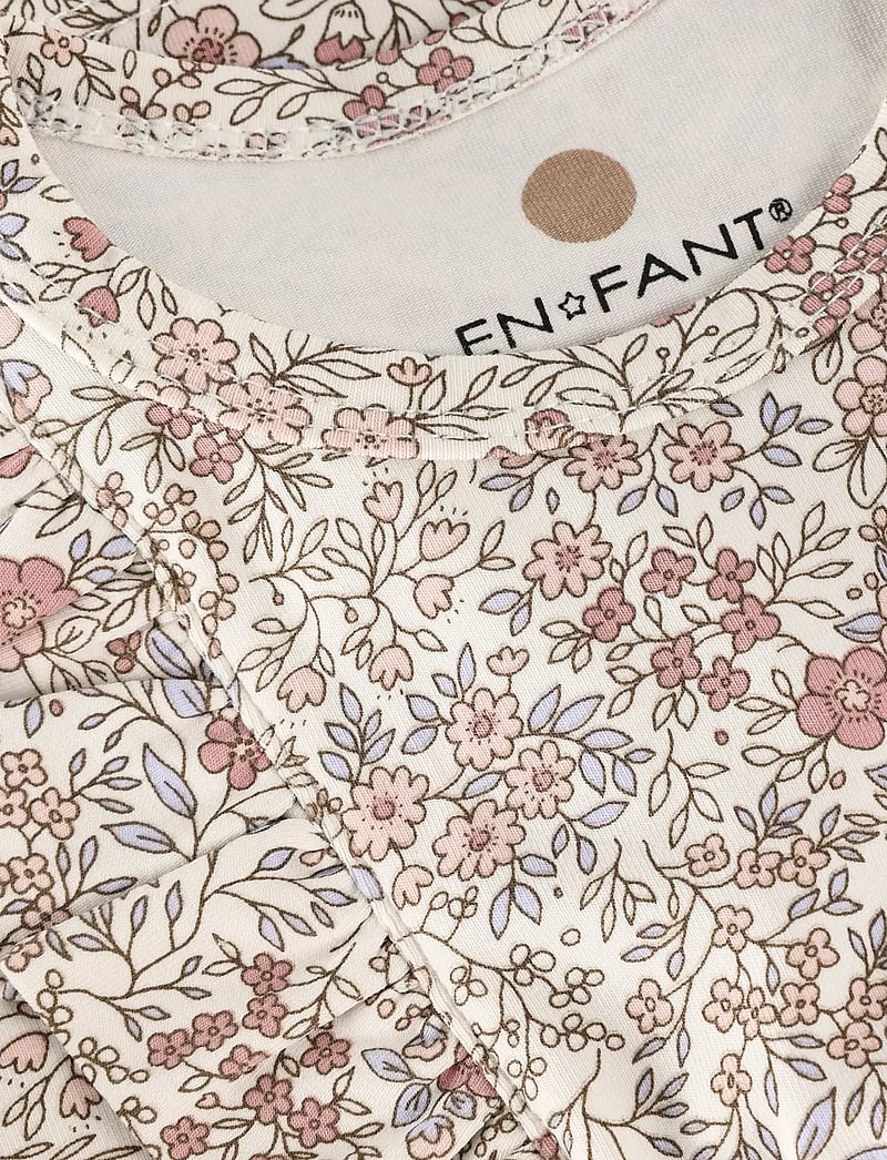 En Fant - Dress SS AOP - kurzärmelige babykleider - eggnog - 3