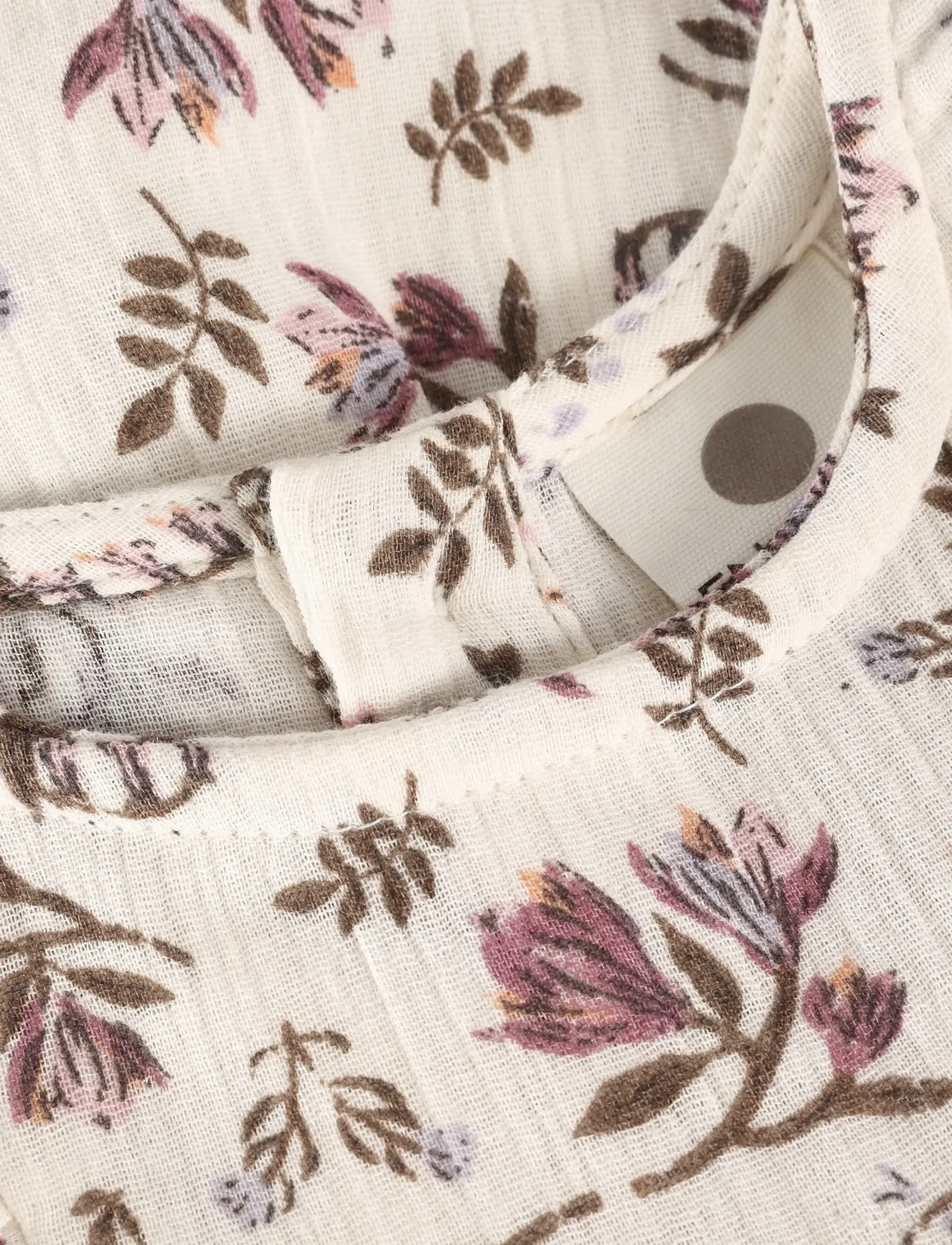En Fant - Dress NS Floral Woven - kortærmede babykjoler - eggnog - 2