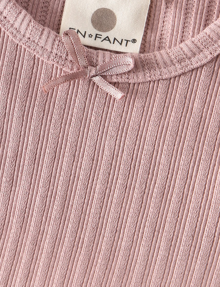 En Fant - Body LS Pointelle - langärmelige bodys - adobe rose - 2