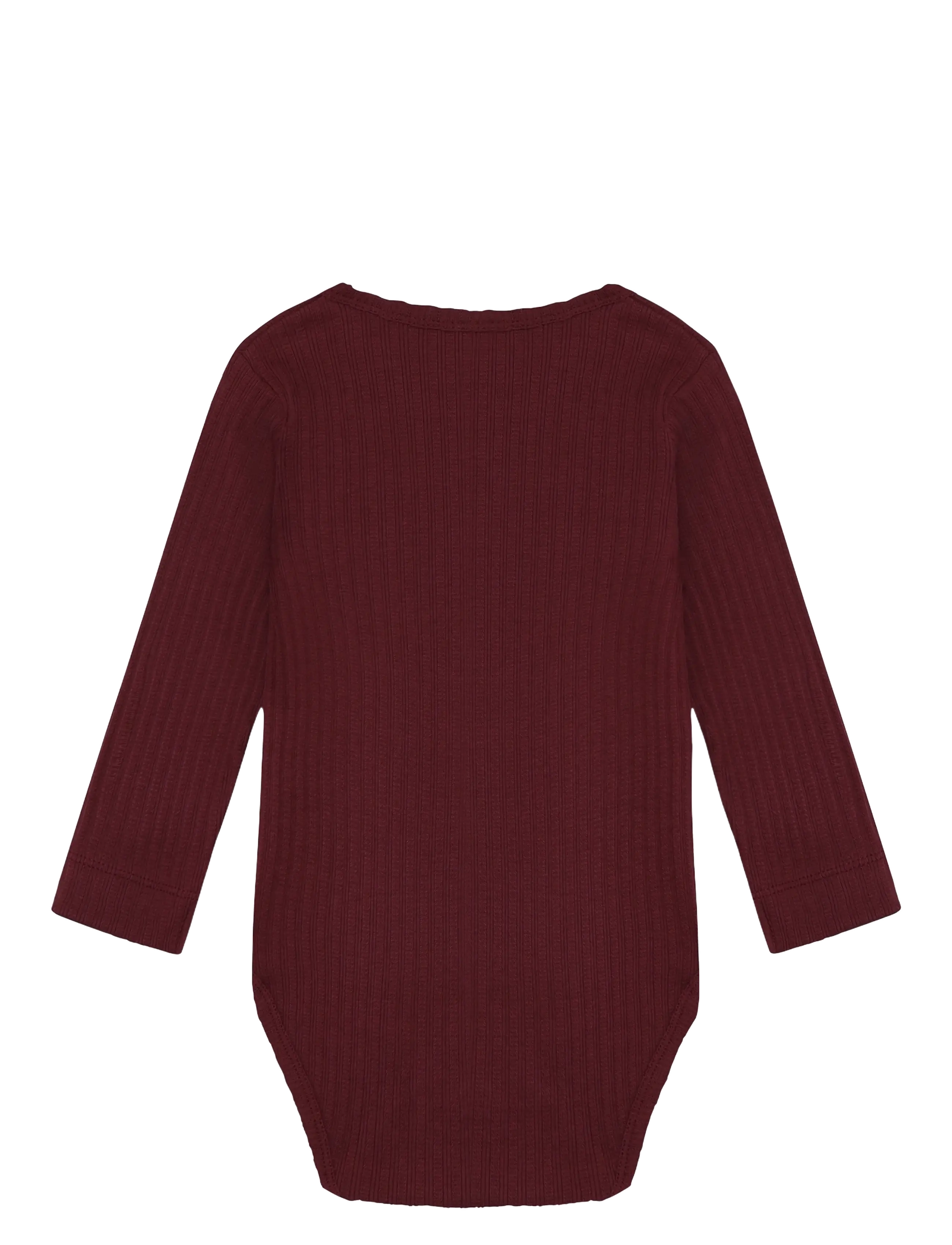 En Fant - Body LS Pointelle - langärmelige bodys - burgundy - 1