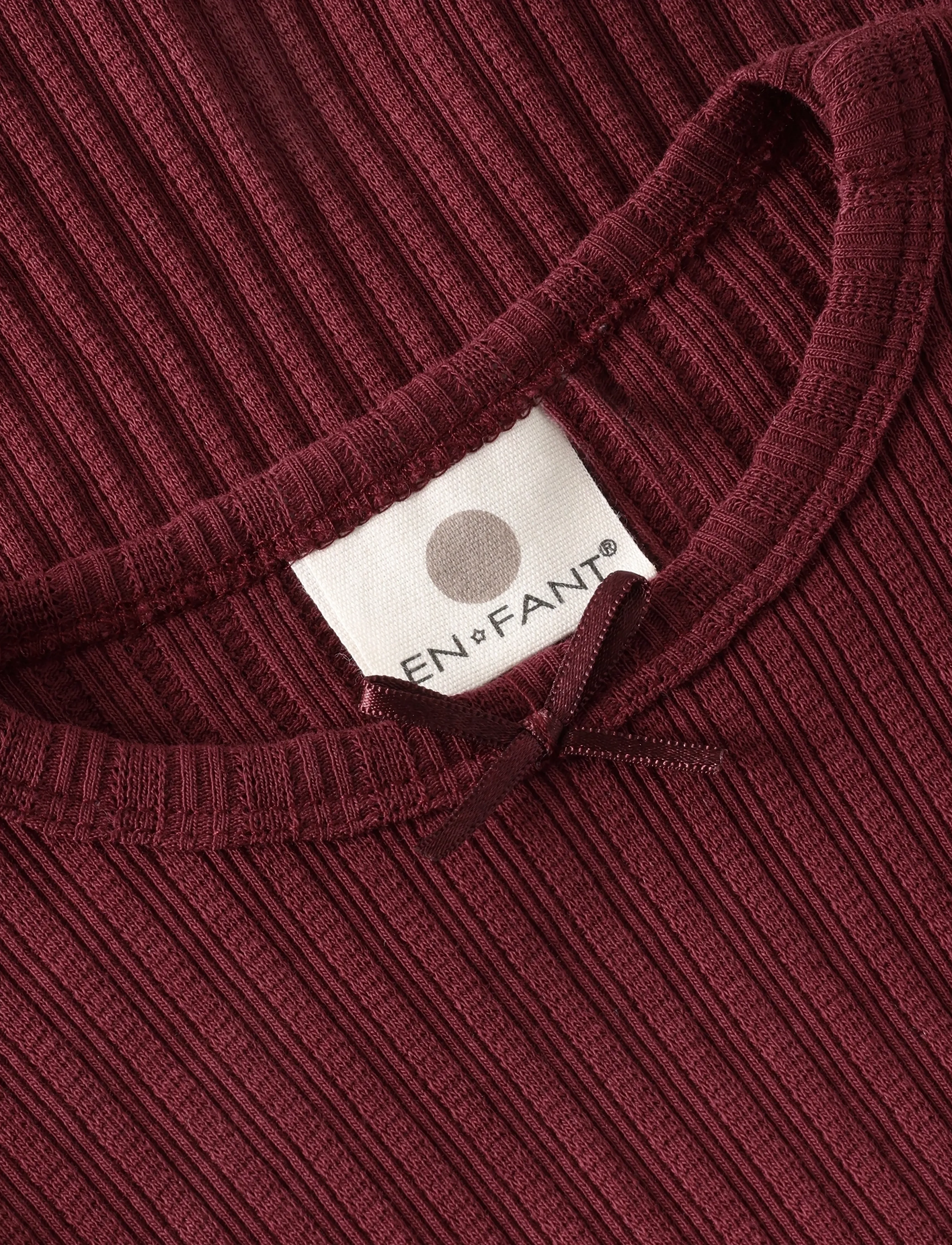 En Fant - Body LS Pointelle - langärmelige bodys - burgundy - 2