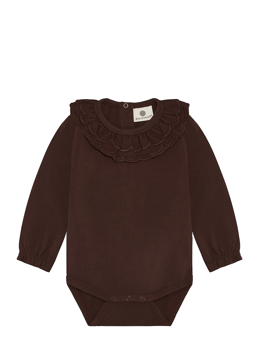 En Fant - Body LS Collar - langärmelige bodys - deep mahogany - 0