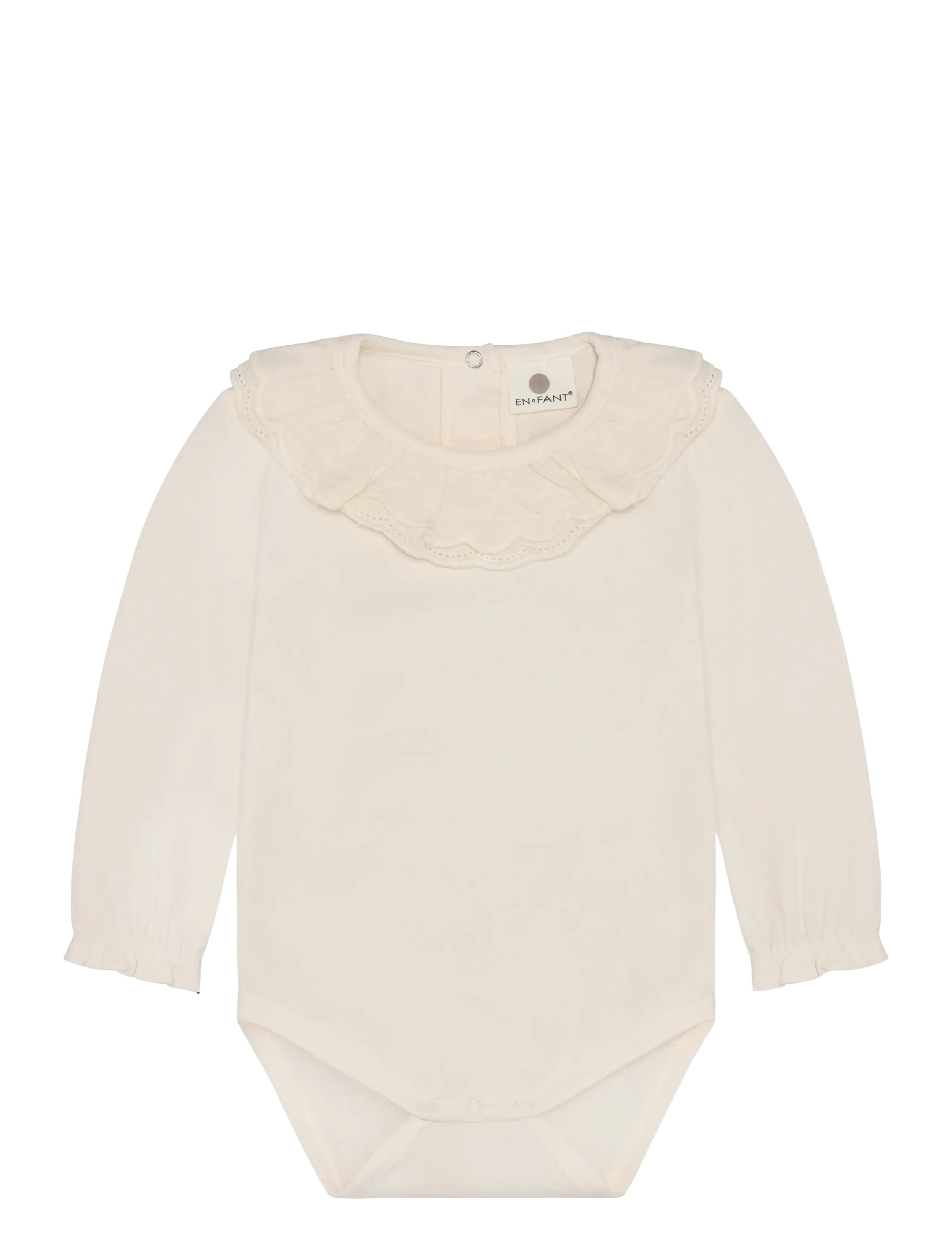 En Fant Body LS Collar - Kleidung - PEARLED IVORY / cream