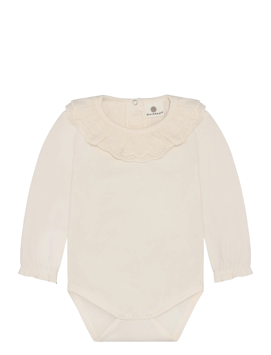 En Fant - Body LS Collar - langärmelige bodys - pearled ivory - 0