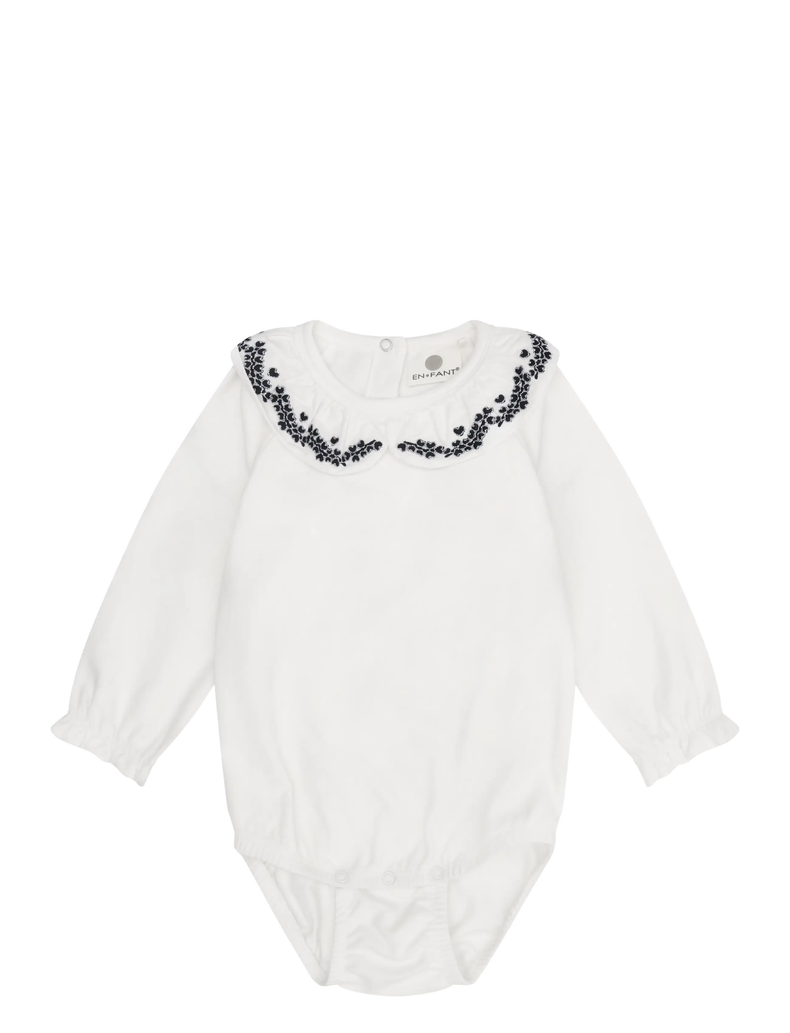 En Fant Body Ls Collar, Kinder, Langarm Kragenbody, Weiß, Gr: 62