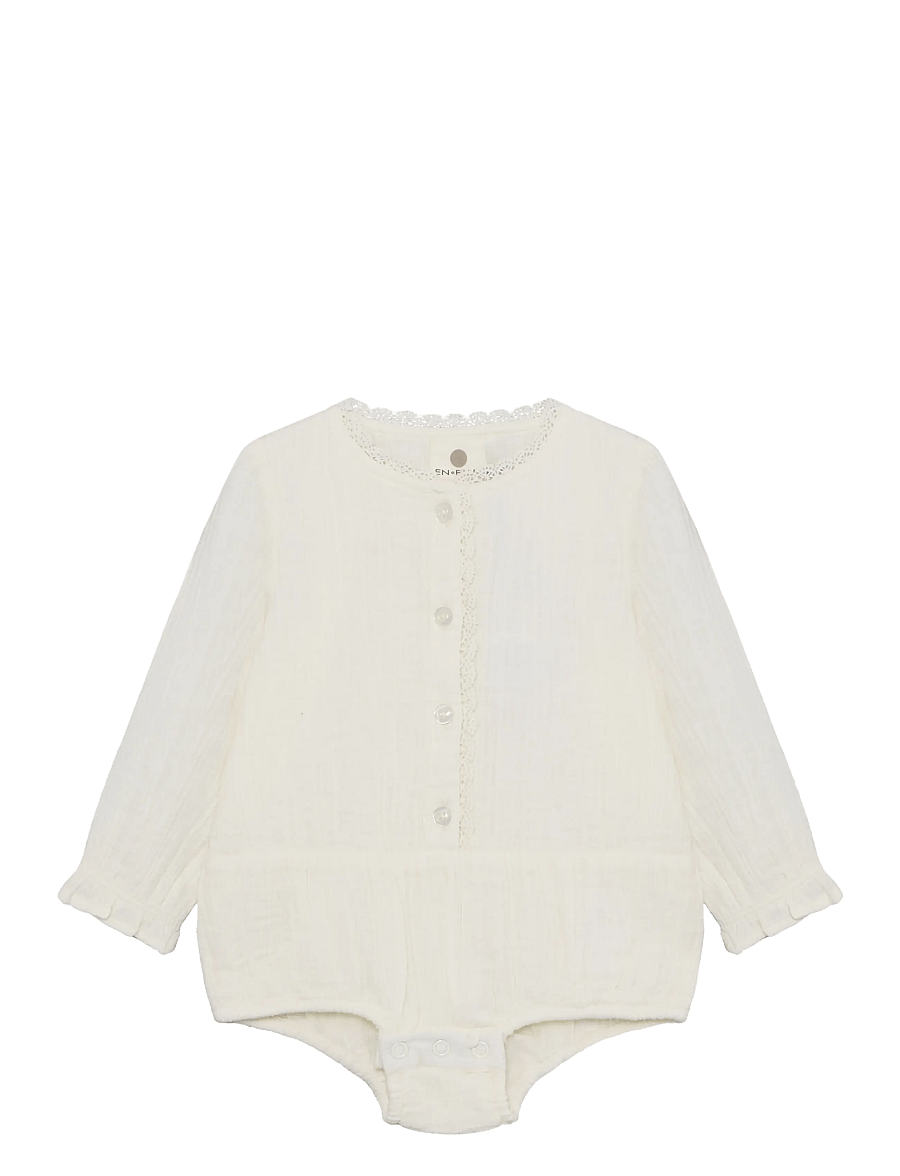 En Fant - Romper Woven - langärmelige bodys - pearled ivory - 0