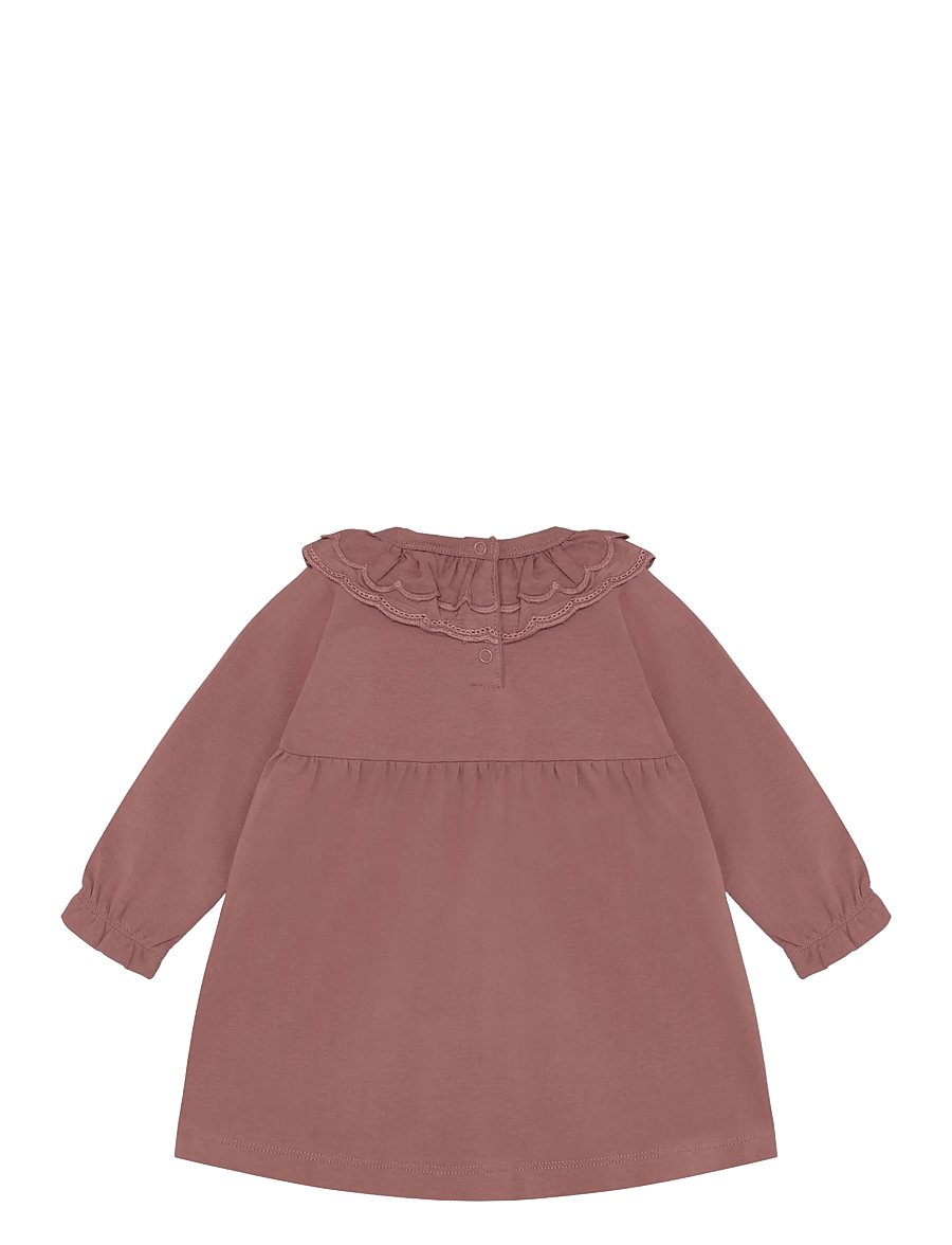 En Fant - Dress LS Collar - langärmelige babykleider - burlwood - 1