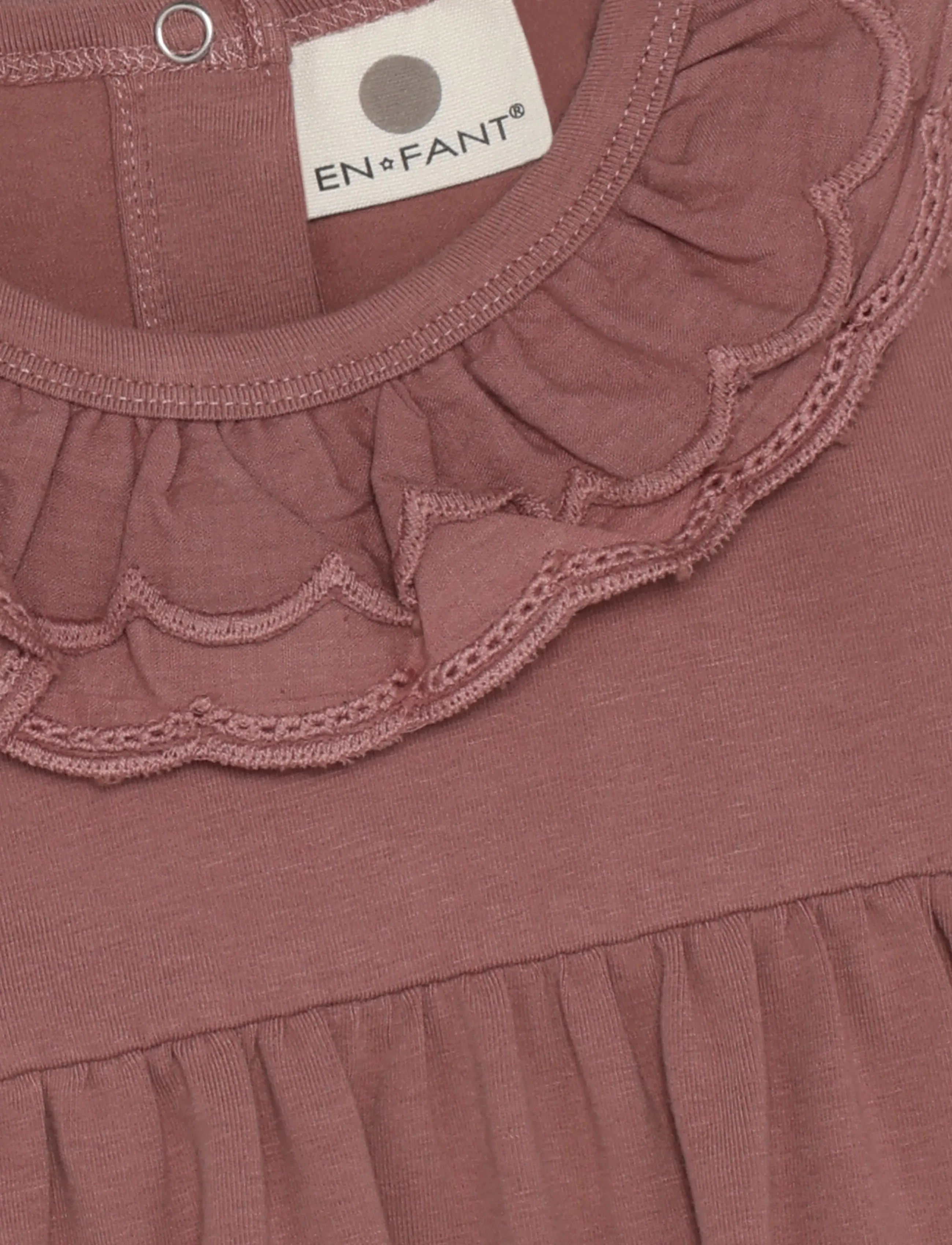 En Fant - Dress LS Collar - langärmelige babykleider - burlwood - 2