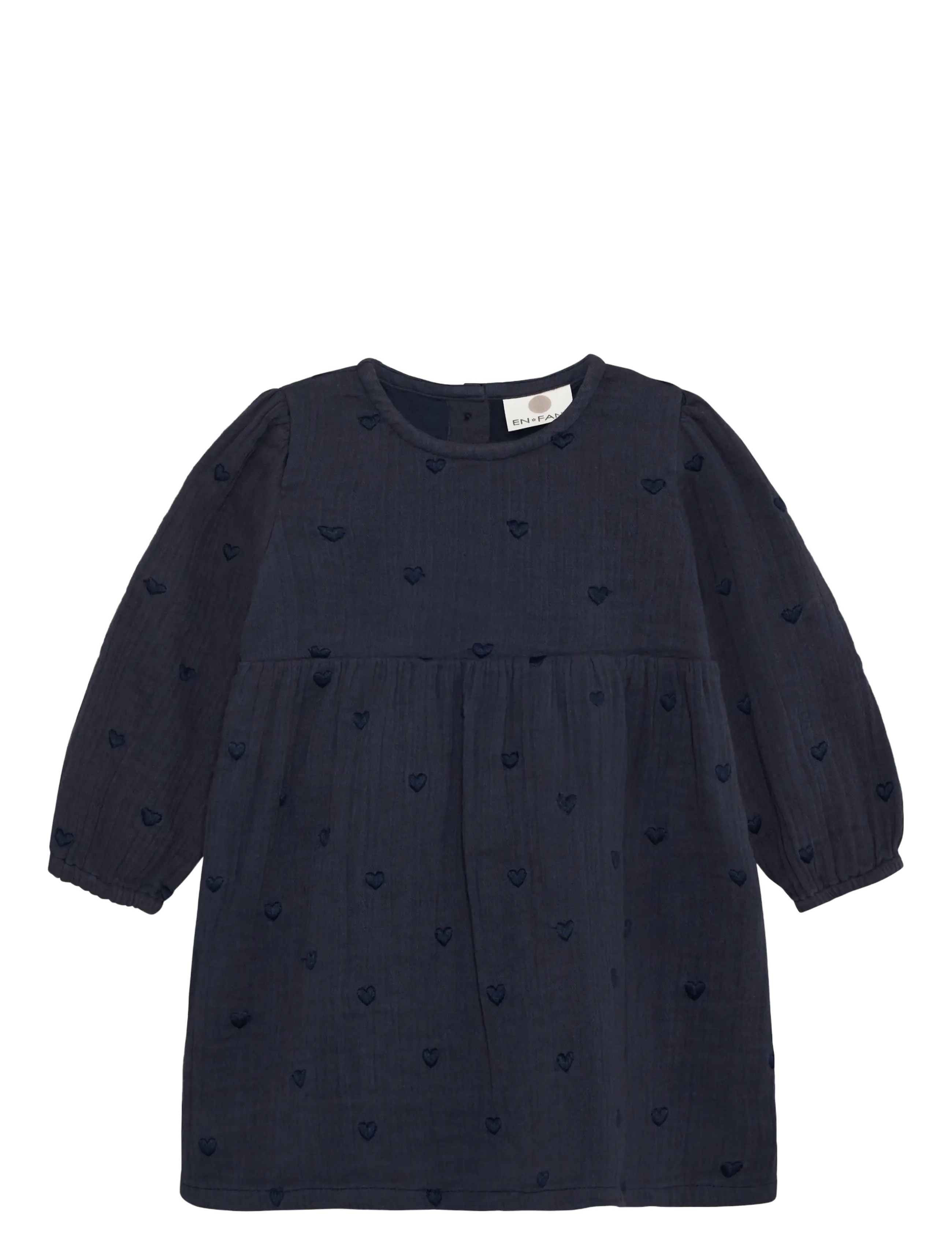 En Fant - Dress LS Woven - långärmade babyklänningar - parisian night - 1