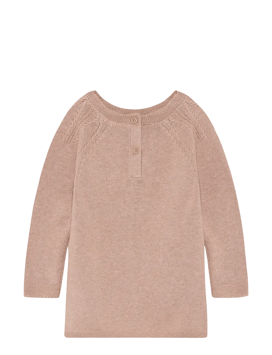 En Fant - Dress Knit - langærmede babykjoler - adobe rose - 1