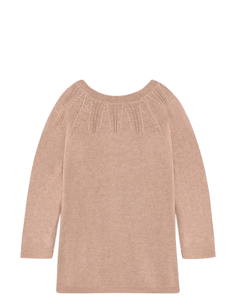 En Fant - Dress Knit - langærmede babykjoler - adobe rose - 0