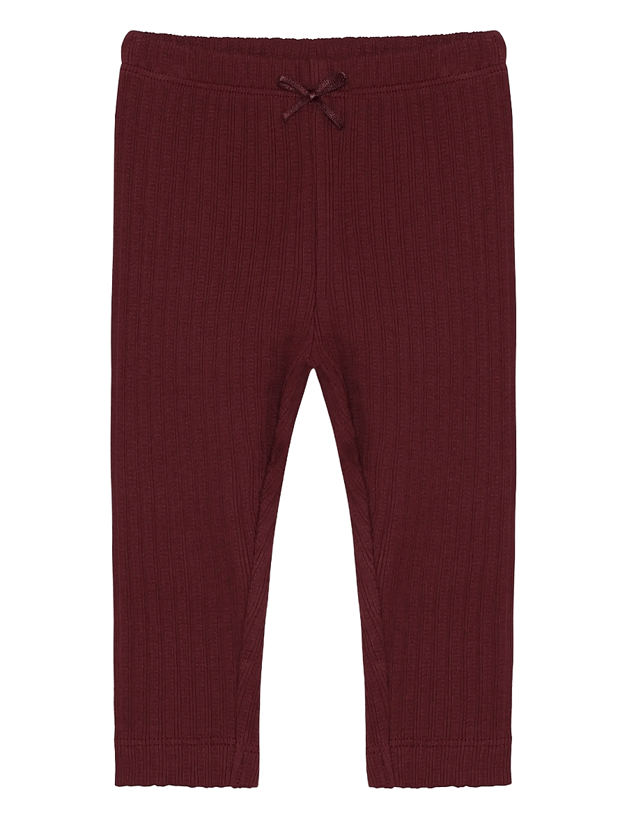 En Fant - Leggings Pointelle - leggings - burgundy - 0