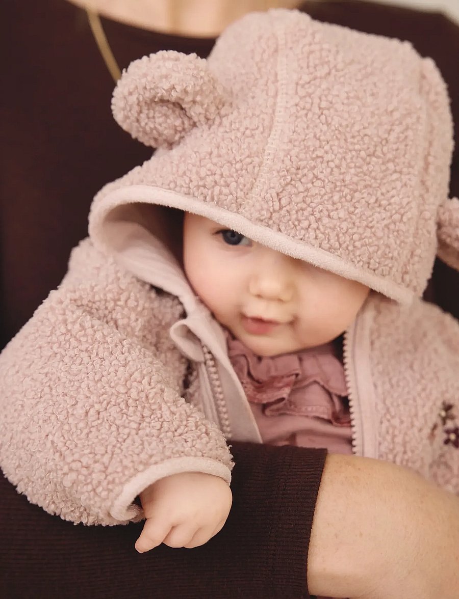 En Fant - Jacket Teddy - fleecejakker - adobe rose - 0