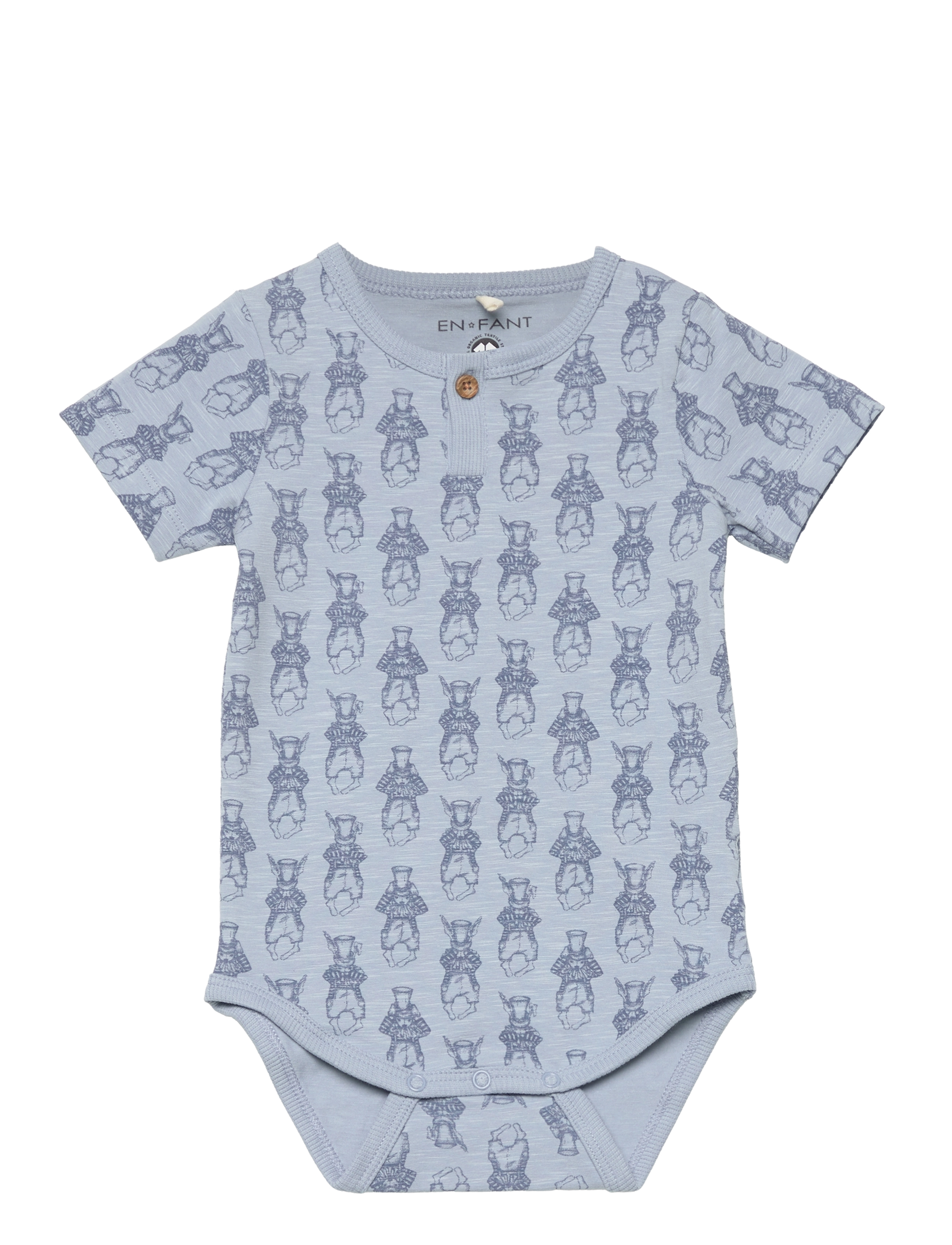 En Fant - Body SS AOP - dusty blue - 0