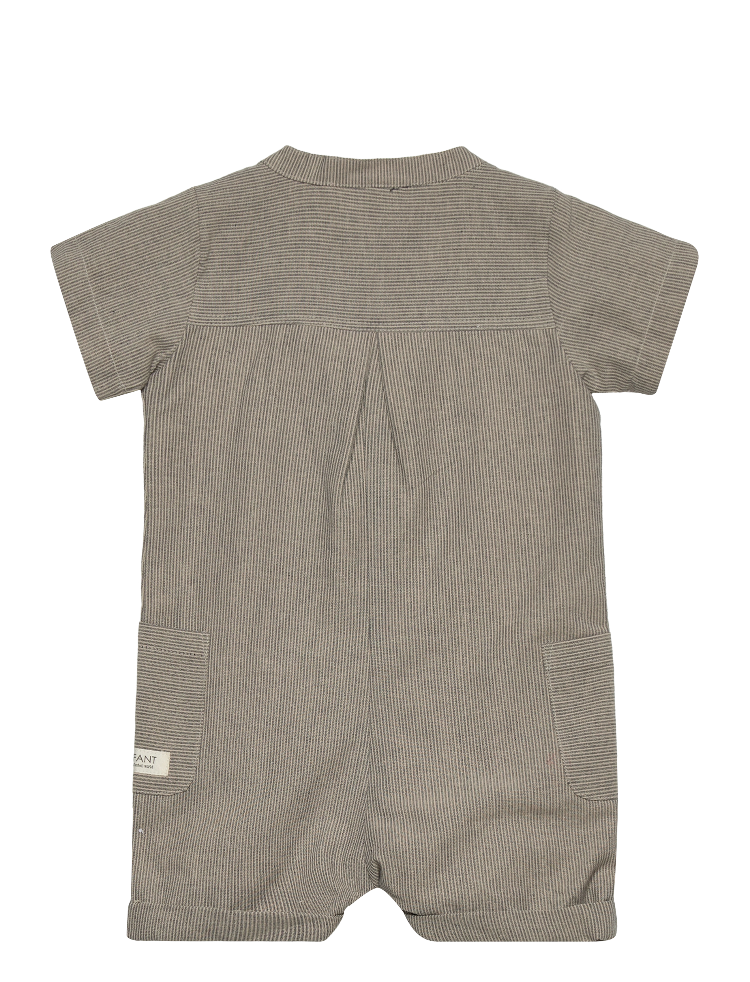 En Fant - Romper SS Woven Stripe - india ink - 1