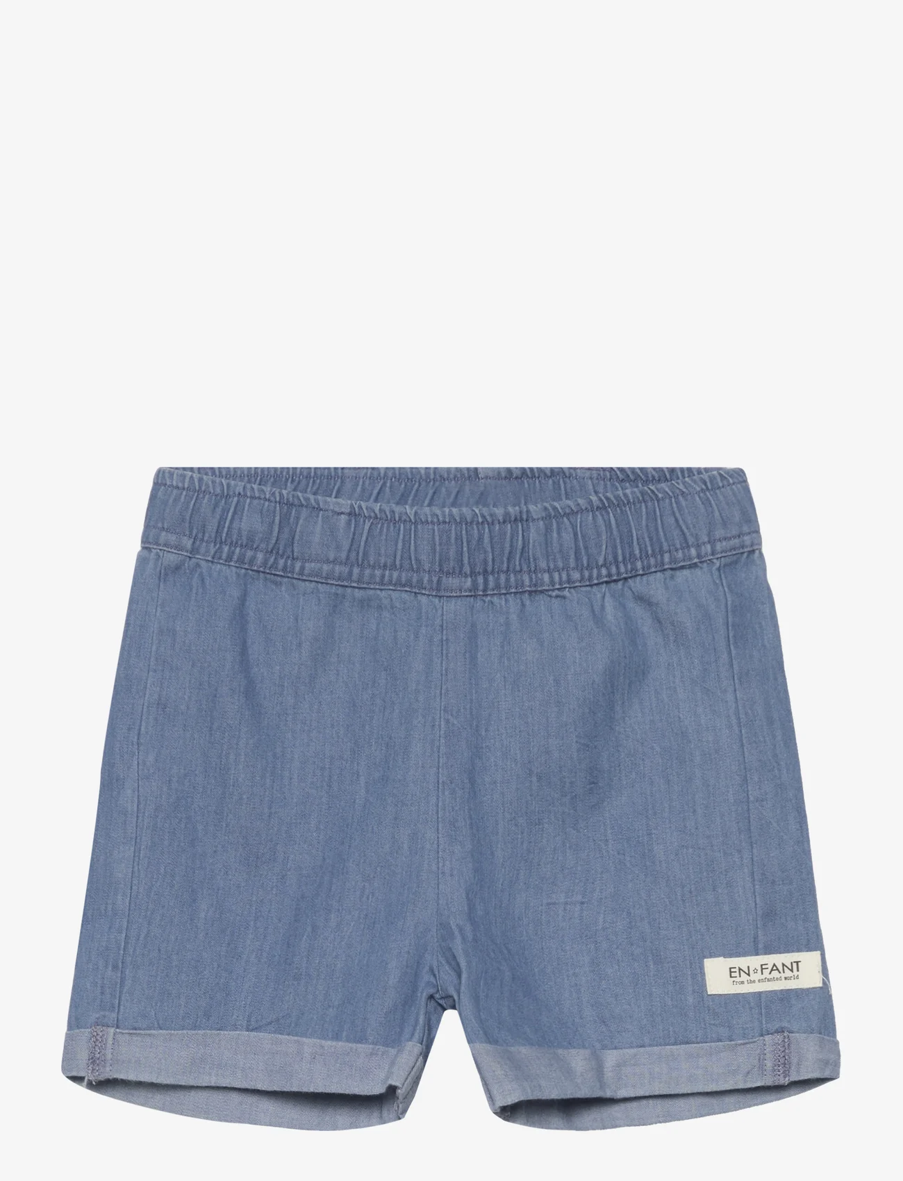 En Fant - Shorts Chambray - sweat shorts - blue denim - 0