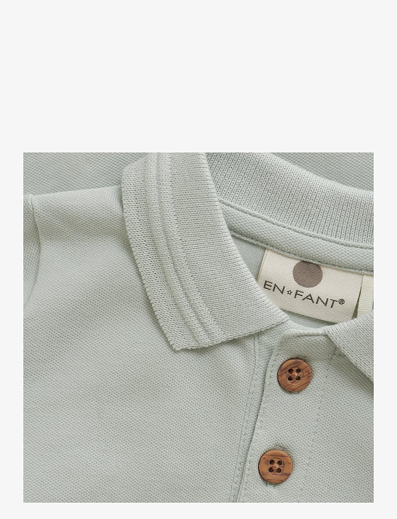 En Fant - Body SS Polo - kurzärmelige bodys - mercury - 2