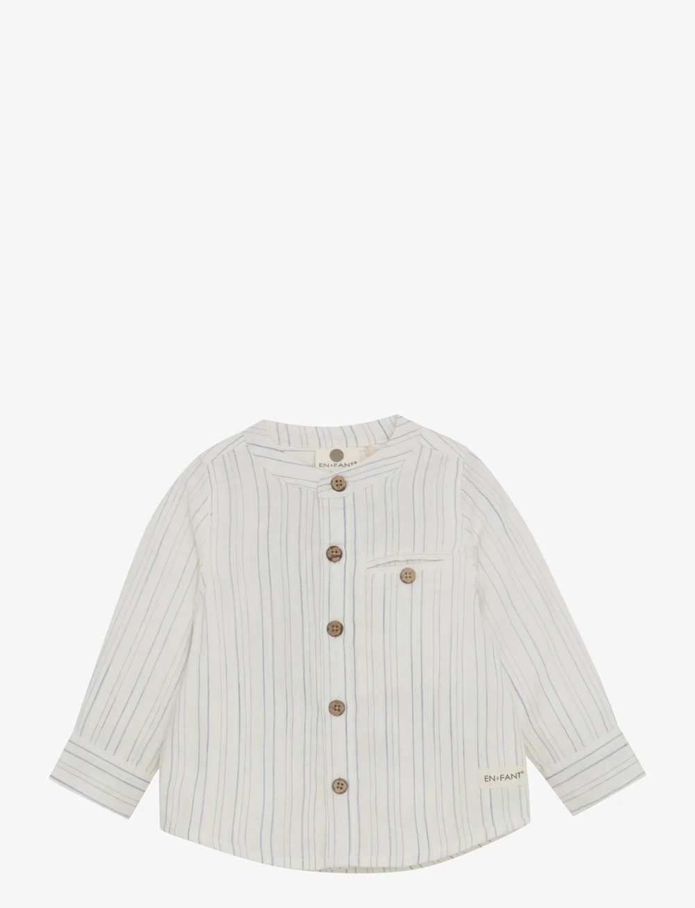 En Fant - Shirt LS Stripe - long-sleeved shirts - eggnog - 0