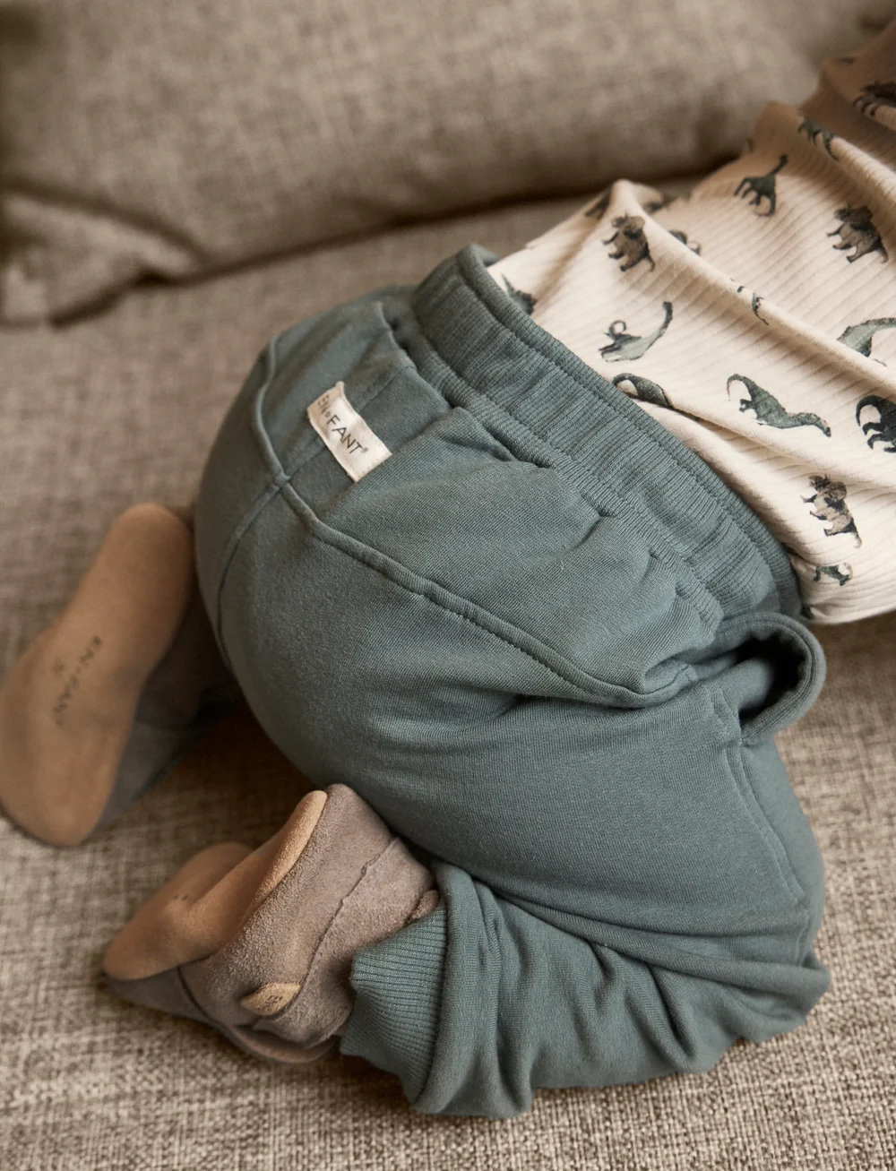 En Fant - Body LS Rib AOP - rāpulīši ar garām piedurknēm - french oak - 0