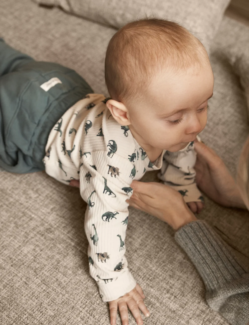 En Fant - Body LS Rib AOP - rāpulīši ar garām piedurknēm - french oak - 4