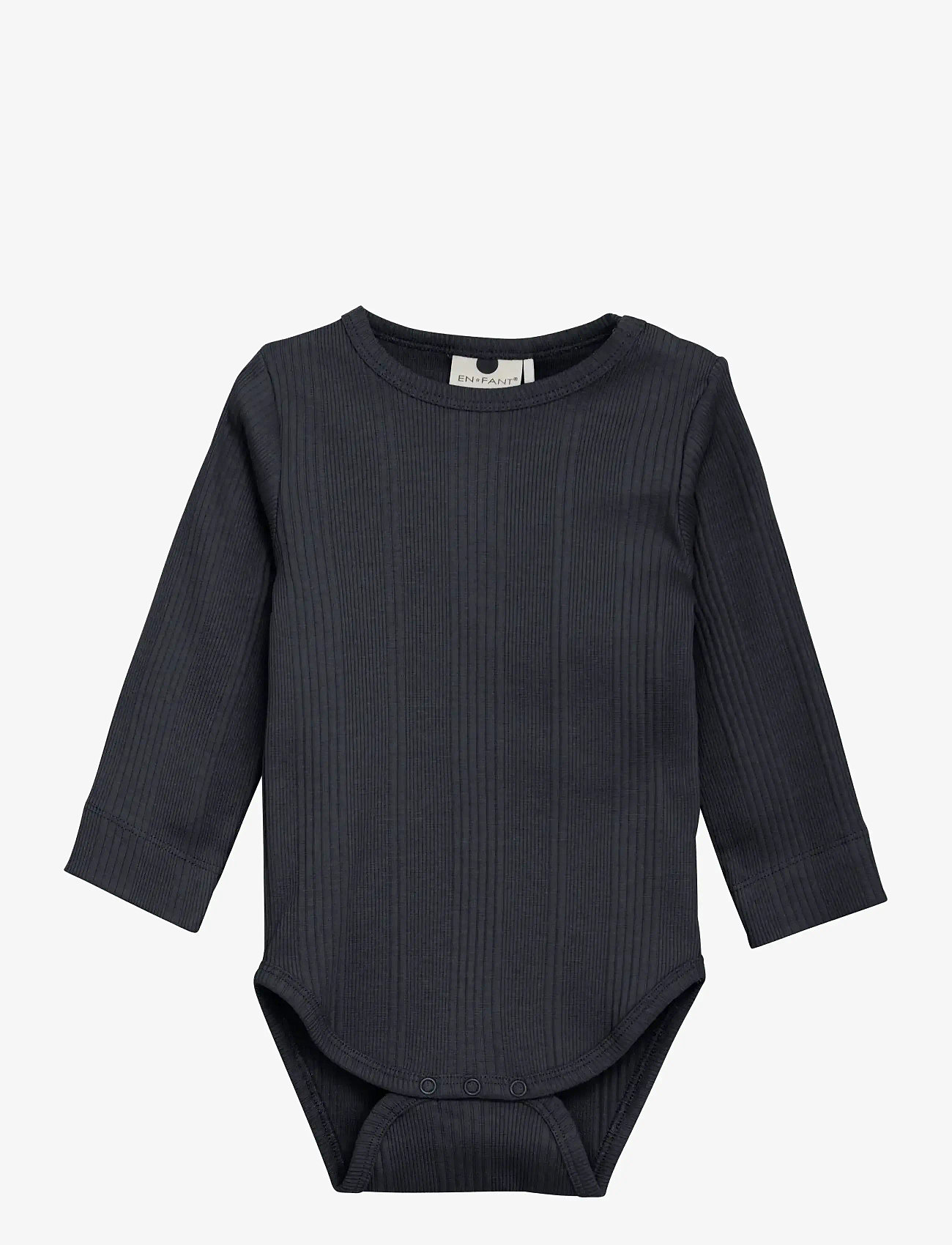 En Fant - Body LS Rib - long-sleeved bodies - ebony - 0