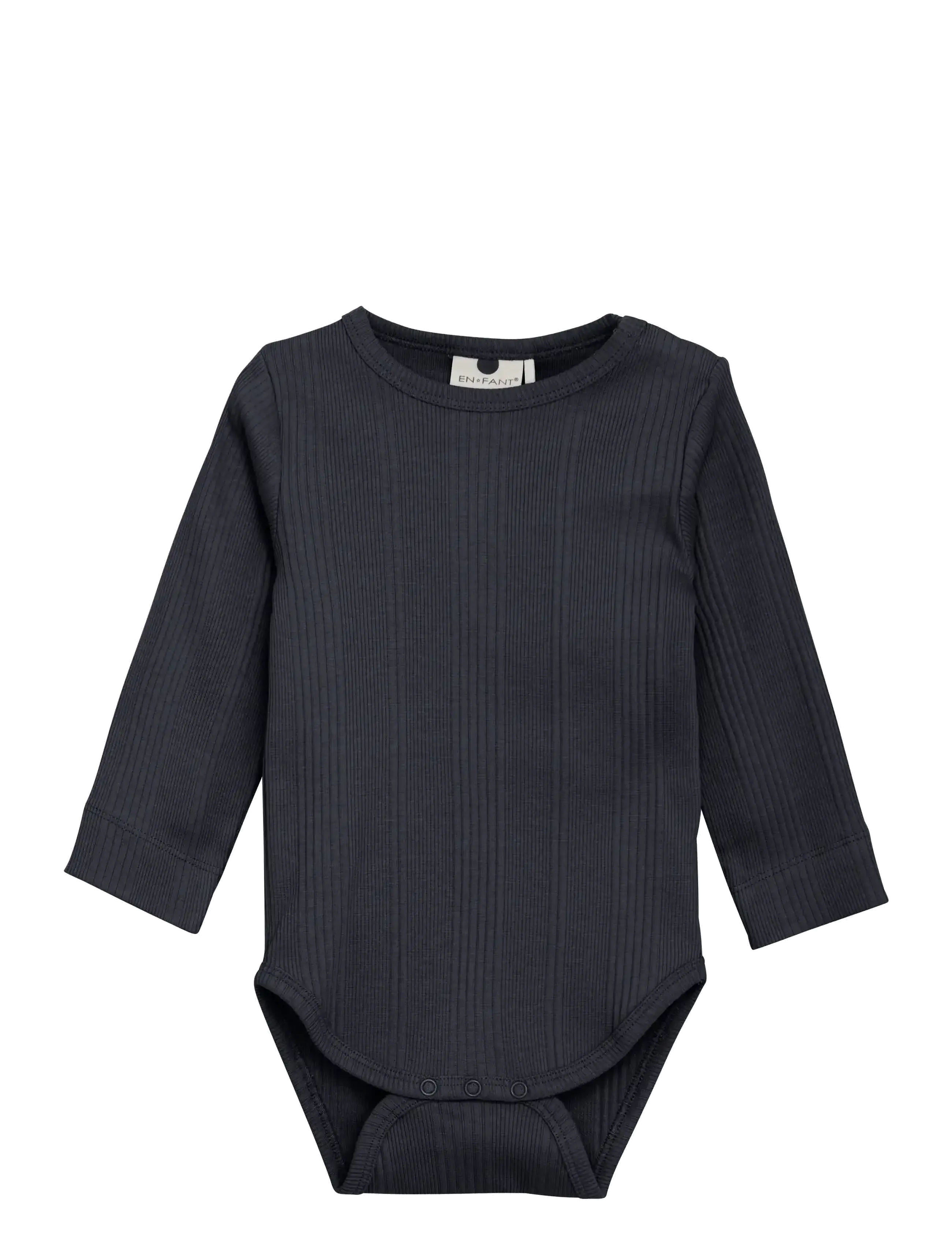 En Fant Body LS Rib - Riided - EBONY / grey