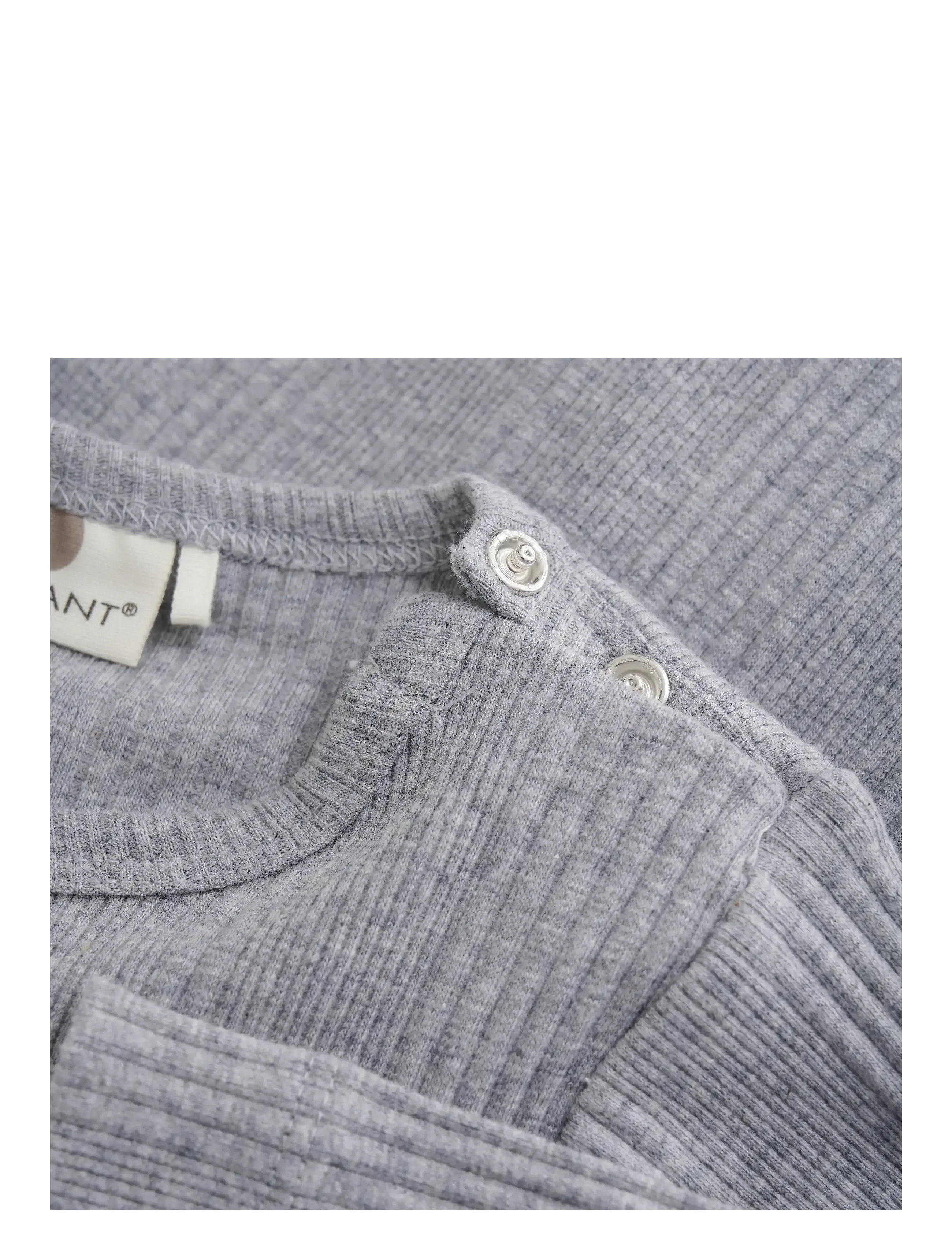 En Fant - Body LS Rib - light grey melange - 2