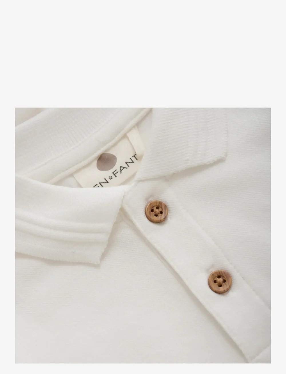 En Fant - Body LS Polo - pikkade varrukatega - egret - 2