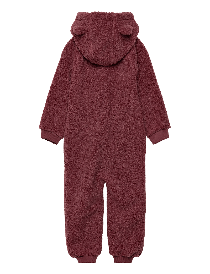 En Fant - Wholesuit Teddy - fleece overalls - roan rouge - 1