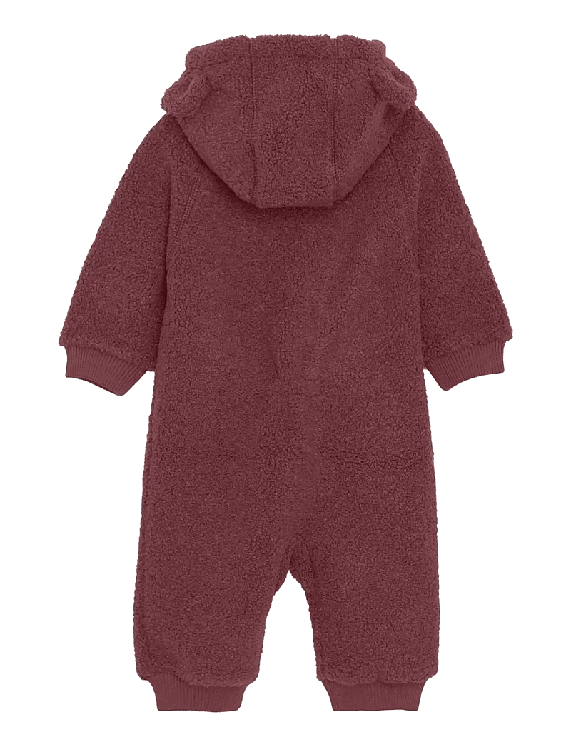 En Fant - Wholesuit Teddy - fleece overalls - roan rouge - 1