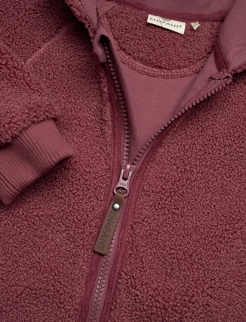 En Fant - Wholesuit Teddy - fleece overalls - roan rouge - 2