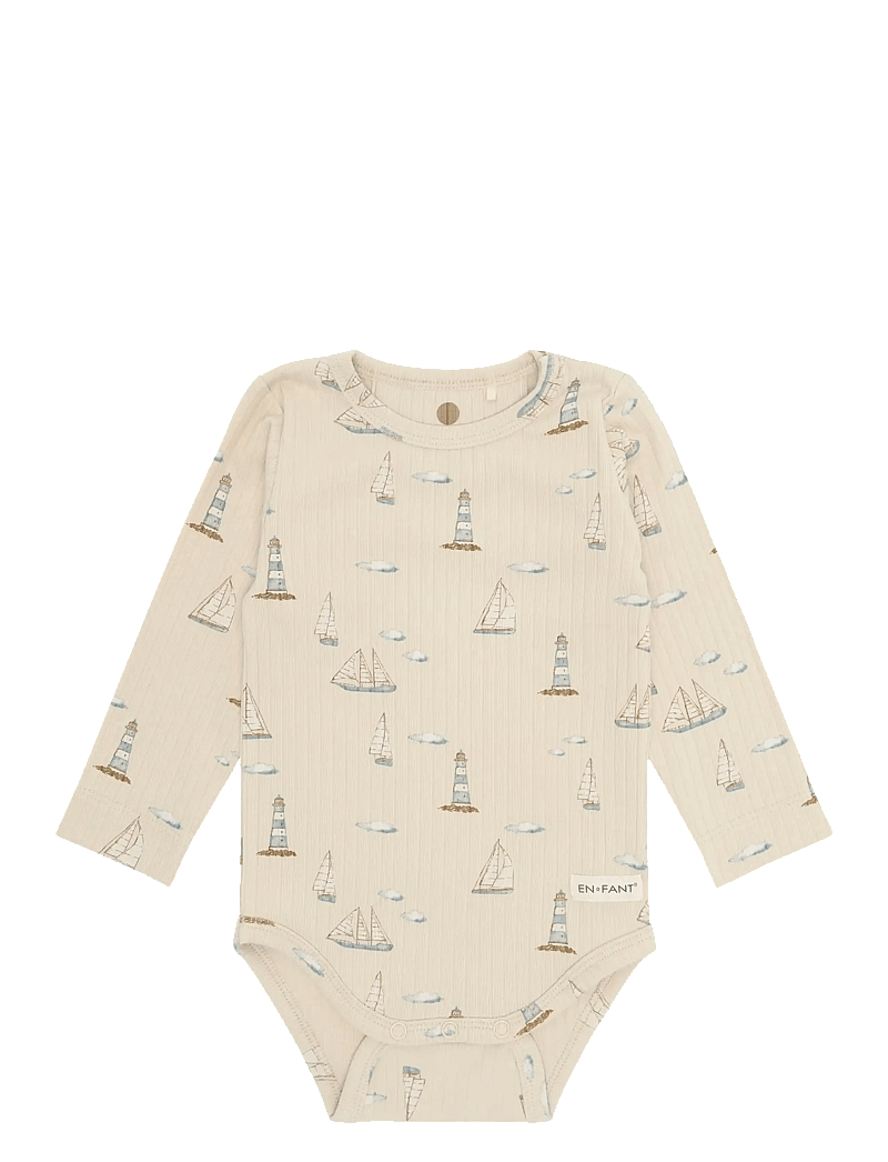 En Fant - Body LS Rib AOP - pikkade varrukatega - fog - 1