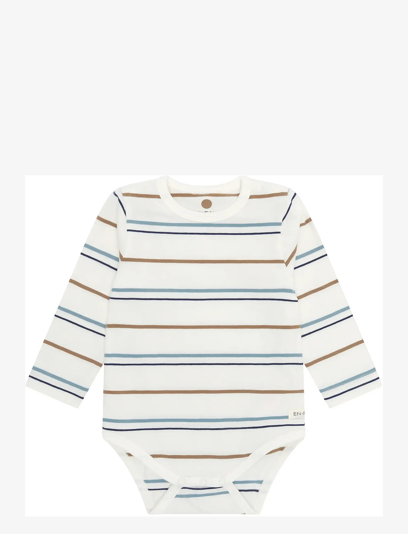 En Fant - Body LS Stripe - langærmede bodyer - egret - 0