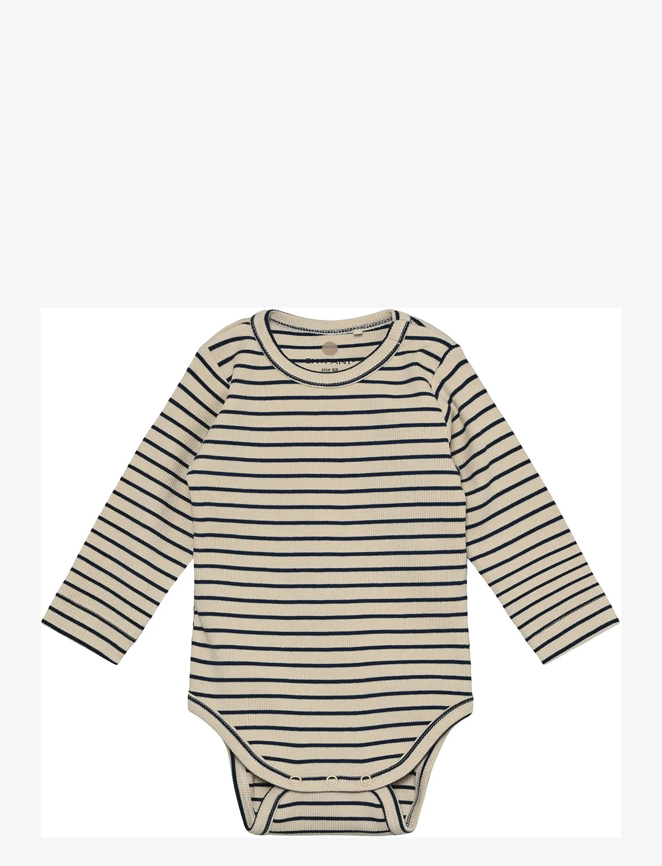 En Fant - Body LS Rib Stripe - langærmede bodyer - medieval blue - 1