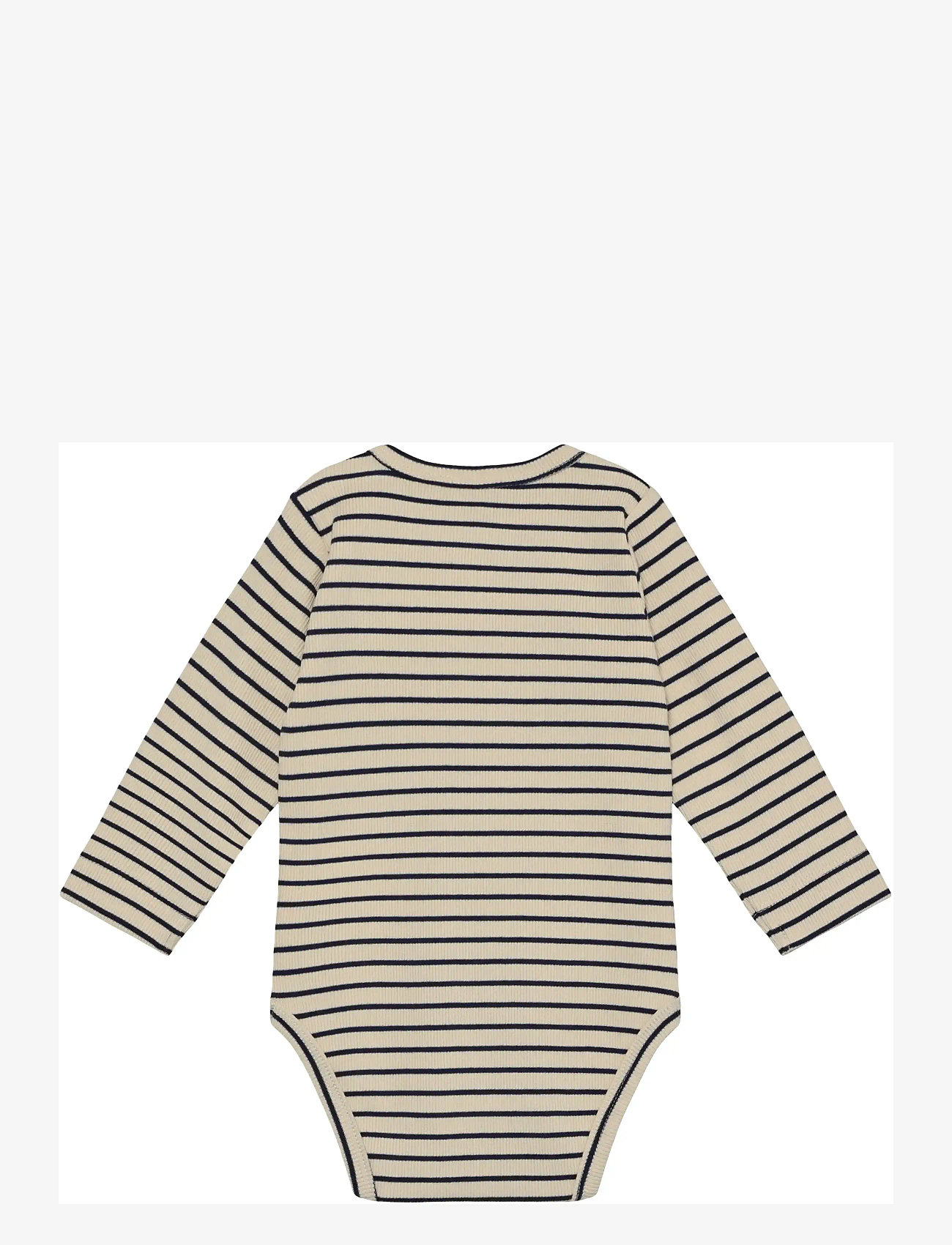 En Fant - Body LS Rib Stripe - langærmede bodyer - medieval blue - 2