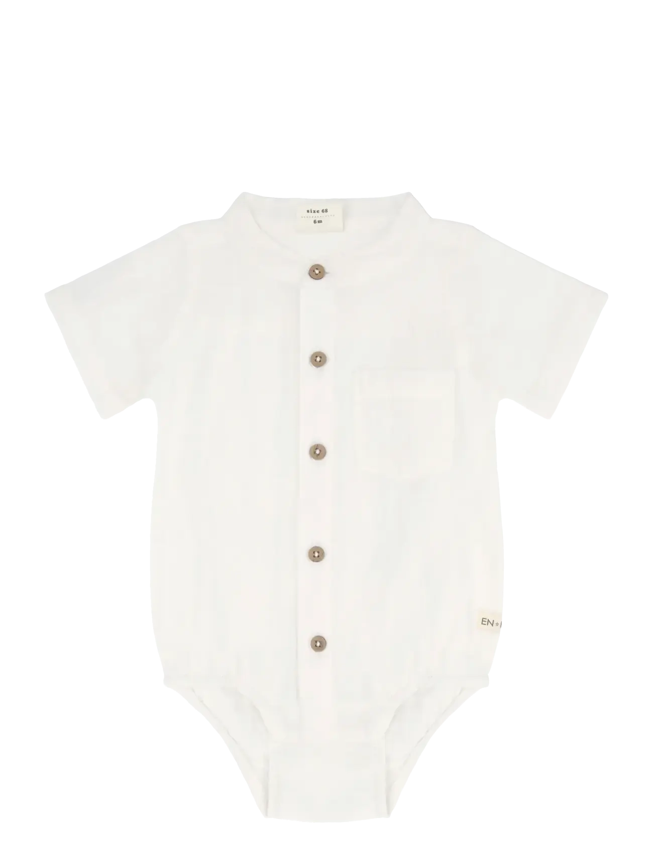 En Fant Body Shirt SS - Pajace - EGRET / white