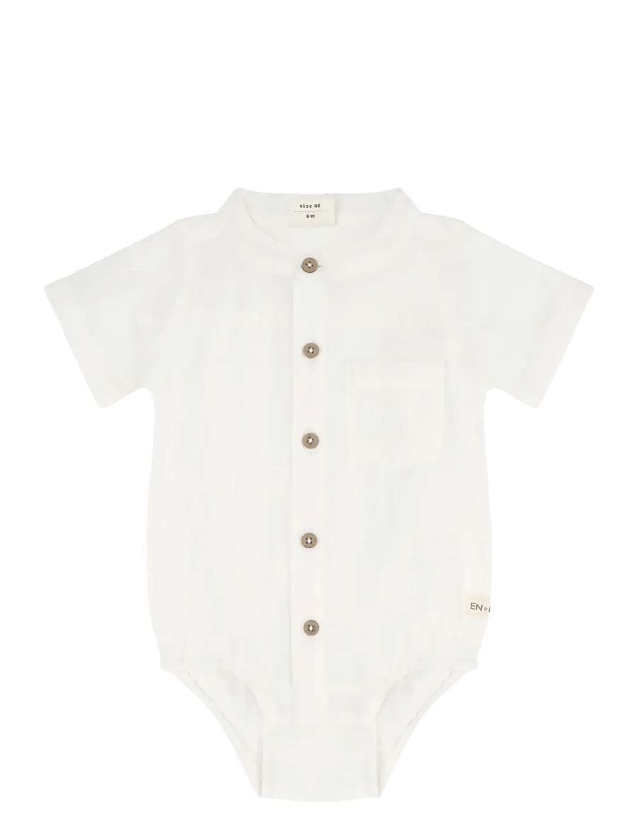 En Fant - Body Shirt SS - kurzärmelig - egret - 0