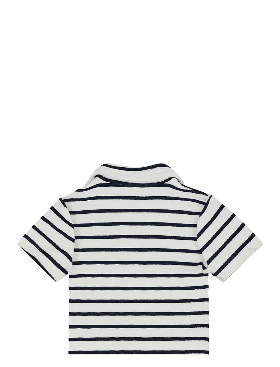 En Fant - Shirt Sweat Stripe - kurzärmlige hemden - medieval blue - 1