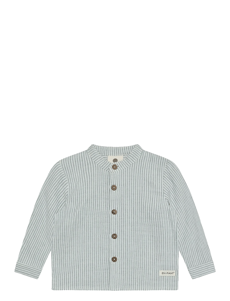 En Fant - Shirt LS Muslin Stripe - pikkade varrukatega särgid - citadel - 0