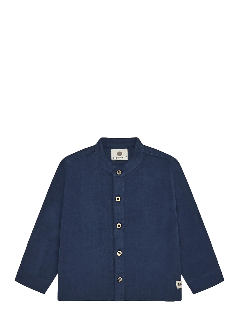 En Fant - Shirt LS Muslin - langærmede skjorter - medieval blue - 0