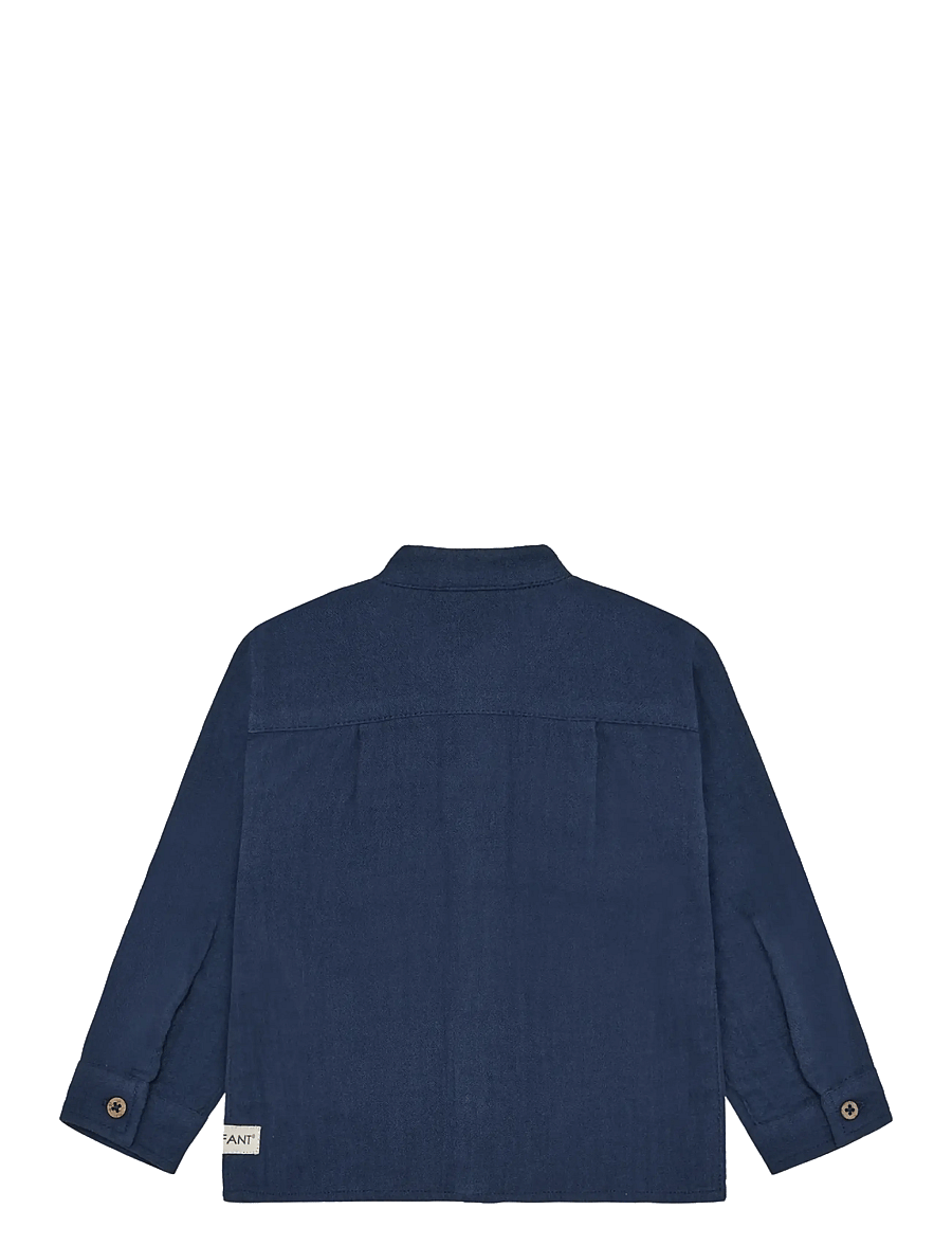 En Fant - Shirt LS Muslin - pikkade varrukatega särgid - medieval blue - 1