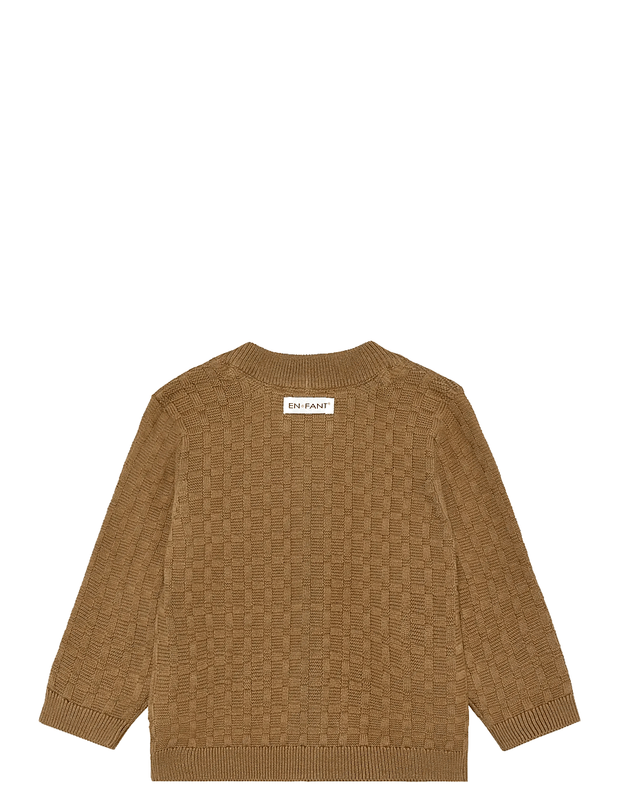 En Fant - Knit Cardigan - koftor - tiger's eye - 1