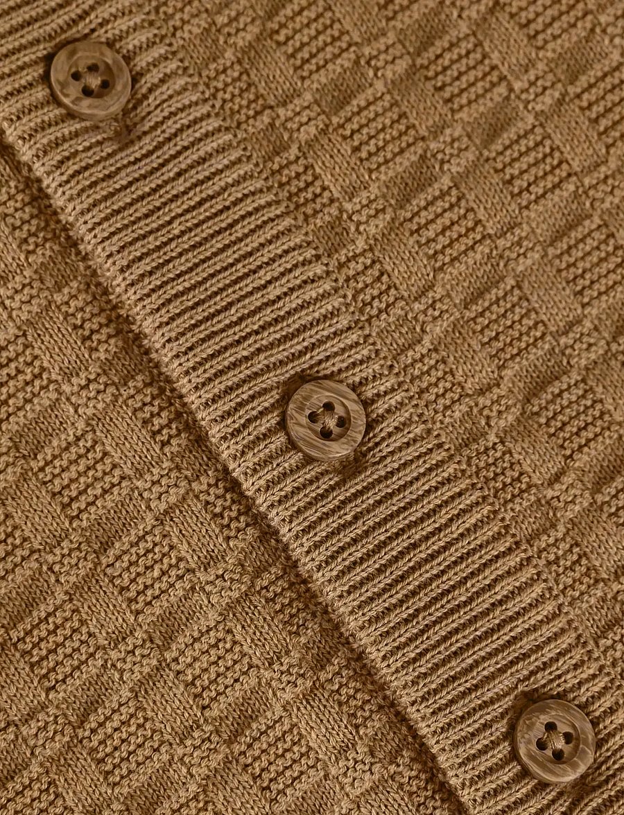 En Fant - Knit Cardigan - koftor - tiger's eye - 2