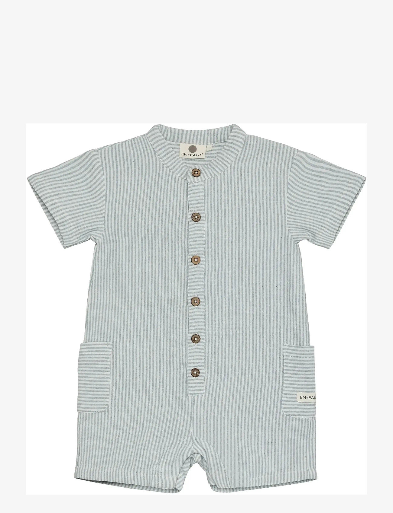 En Fant - Playsuit Muslin Stripe - short-sleeved bodies - citadel - 1