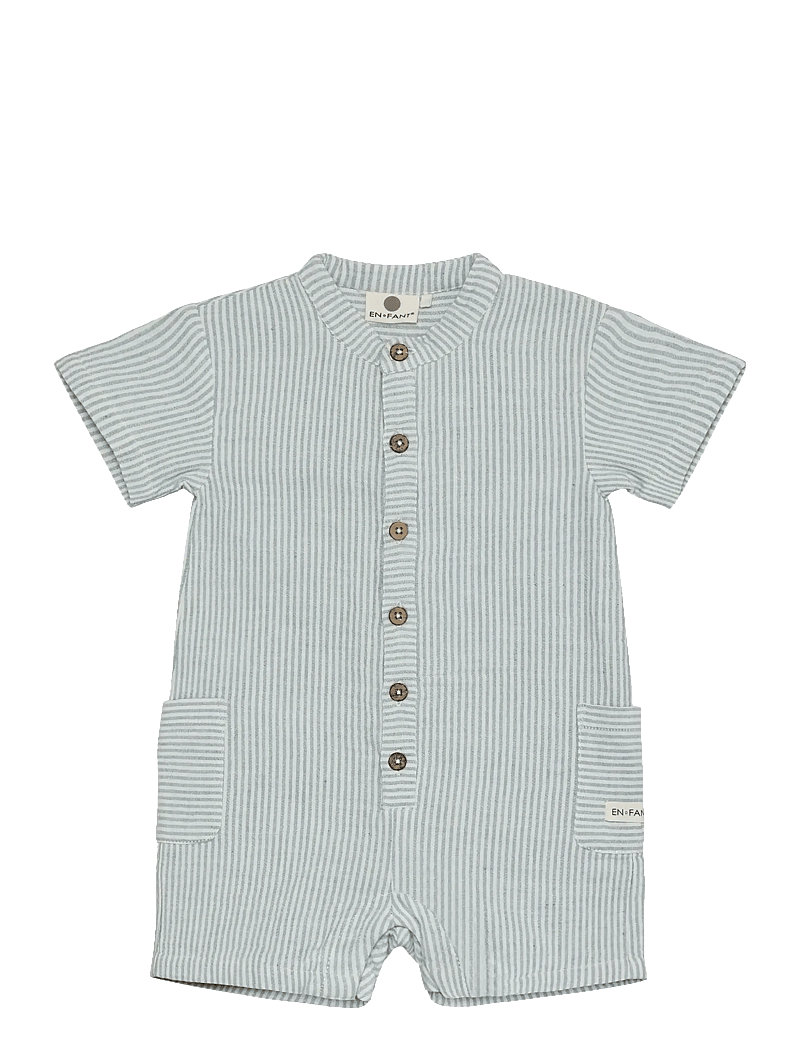 En Fant - Playsuit Muslin Stripe - short-sleeved bodies - citadel - 1