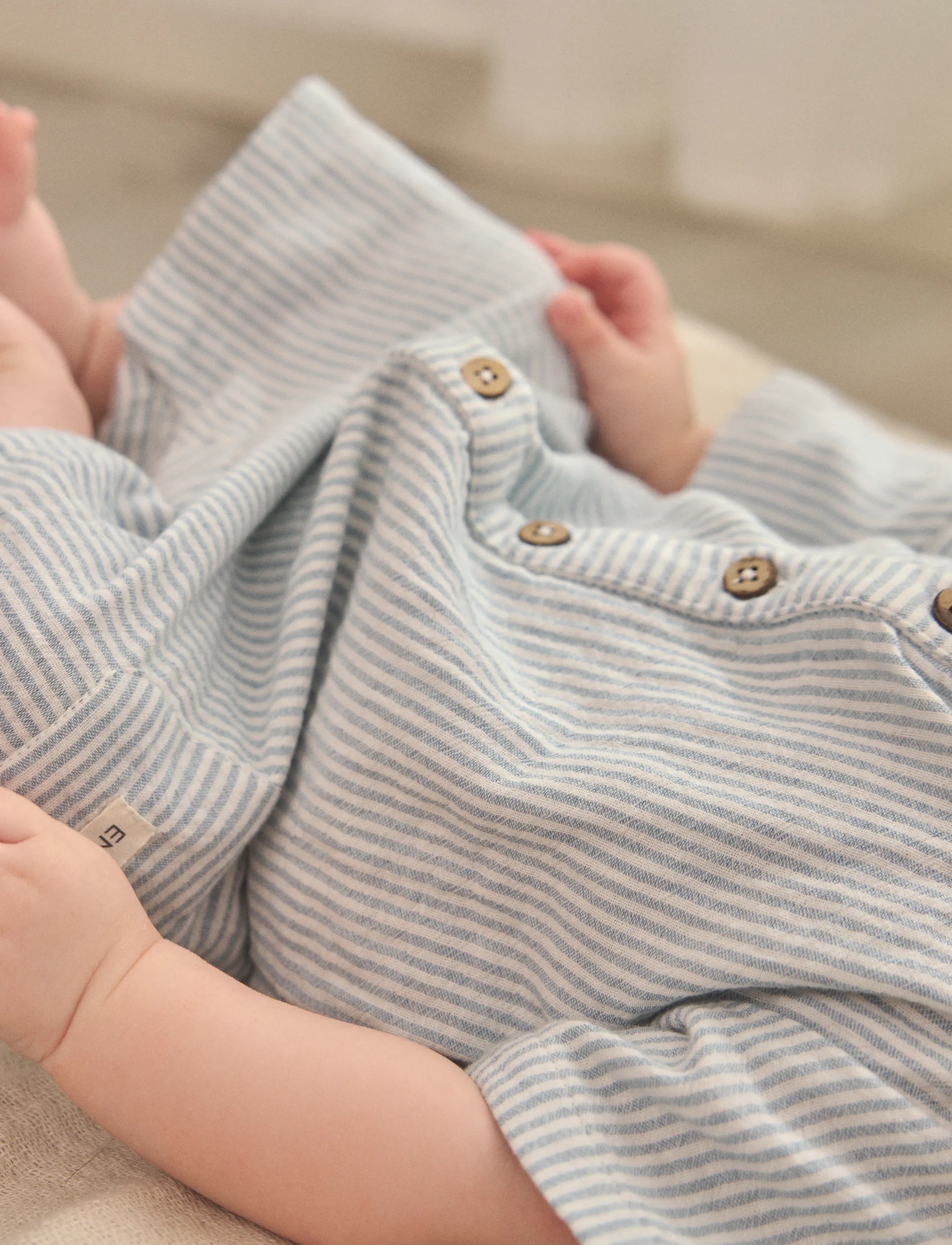 En Fant - Playsuit Muslin Stripe - short-sleeved bodies - citadel - 3
